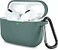 Lerobo Compatible with AirPods Pro Case 2019ShockProof Silicone Skin Full Protective Cover for Airpods Pro 2Supports Wireless Charging with Durable Carabiner Front LED VisiblePine Green