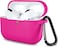 Lerobo Compatible with Airpods Pro 2 Case Shockproof Washable Silicone Protective Cover Case Compatible with Apple Airpods Pro Front LED Visible Supports Wireless Charging with Carabiner Rose Pink