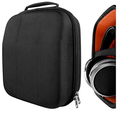 Geekria Shield Headphones Case Compatible with HiFiMAN ShangriLA jr DevaPro DEVA SundaraC Sundara Arya Ananda Replacement Hard Shell Travel Carrying Bag with Cable Storage Black
