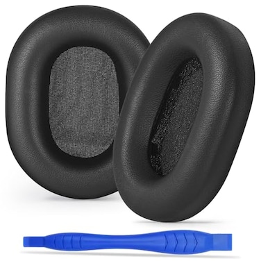 Aurivor Genuine Leather Ear Pads Cushions for Sony XM5 Noise Canceling Headphones Premium WH1000XM5 Replacement Earpads Covers with Soft Lambskin Leather Optimized Memory Foam LambskinBlack