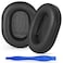 Aurivor Genuine Leather Ear Pads Cushions for Sony XM5 Noise Canceling Headphones Premium WH1000XM5 Replacement Earpads Covers with Soft Lambskin Leather Optimized Memory Foam LambskinBlack