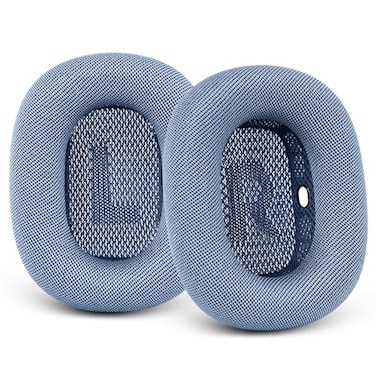G GVOEARS Upgraded Ear Cushions for Apple AirPods Max Mesh Fabric Ear Covers with Original Silicone Design Memory Foam for Airpods Max Headphones Blue
