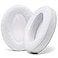 WC PadZ Velour The Ultimate Upgraded Earpads by Wicked Cushions Compatible with Audio Technica HyperX SteelSeries Arctis More Extra Thick Bigger Opening Softer Memory Foam White