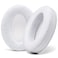 WC PadZ Velour The Ultimate Upgraded Earpads by Wicked Cushions Compatible with Audio Technica HyperX SteelSeries Arctis More Extra Thick Bigger Opening Softer Memory Foam White
