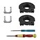 Adhiper WH1000XM4 Hinge Swivels U Shaped Metal Hinge Lock Grove Replacement for Sony WH1000XM4 HeadphoneReplacement Parts Accessories Hinge SpinsBlack