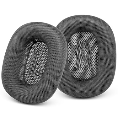 GEVO Upgraded Ear Cushions Replacement Earpads for AirPods Max 1 2 Headphones Mesh Fabric Ear Pads Ear Covers Cups with Memory Foam and Magnet for AirPods Max 1 2 Space Gray