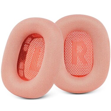GEVO Upgraded Ear Cushions Replacement Earpads for AirPods Max 1 2 Headphones Mesh Fabric Ear Pads Ear Covers Cups with Memory Foam and Magnet for AirPods Max 1 2 Pink