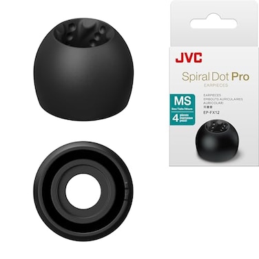 JVC EPFX12 Spiral Dot Pro Earpieces 2 Set of 4 Ear Tips Sizes Small Through Large Fits Many JVC Models MediumSmall 11mm