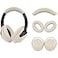 Adhiper 3Sets Silicone Sweat Case Cover for Sony WH1000XM4 WH1000XM3 Headphones Silicone XM4 Earpad CoverEar CoversHeadband Cover Protector Sweat Proof Soft Headphone Accessories Off White