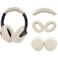 Adhiper 3Sets Silicone Sweat Case Cover for Sony WH1000XM4 WH1000XM3 Headphones Silicone XM4 Earpad CoverEar CoversHeadband Cover Protector Sweat Proof Soft Headphone Accessories Off White