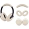 Adhiper 3Sets Silicone Sweat Case Cover for Sony WH1000XM4 WH1000XM3 Headphones Silicone XM4 Earpad CoverEar CoversHeadband Cover Protector Sweat Proof Soft Headphone Accessories Off White