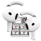 DamonLight 4 Pairs Ear Hooks for AirPods 4th Generation Added Storage Pouch Anti Slip Sport Ear Tips Accessories Compatible with AirPods 4 2024 Released S L
