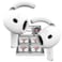 DamonLight 4 Pairs Ear Hooks for AirPods 4th Generation Added Storage Pouch Anti Slip Sport Ear Tips Accessories Compatible with AirPods 4 2024 Released S L