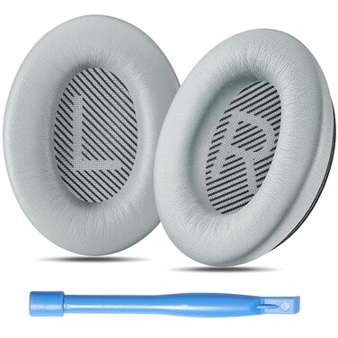 AHG Accessory House Global qc Replacement Ear Pads Cushions Compatible with Bose QuietComfort 35 II QC35 QCSE QCSC and QC45 Wireless Headphones Gray Premium Material Extra Thick Durable