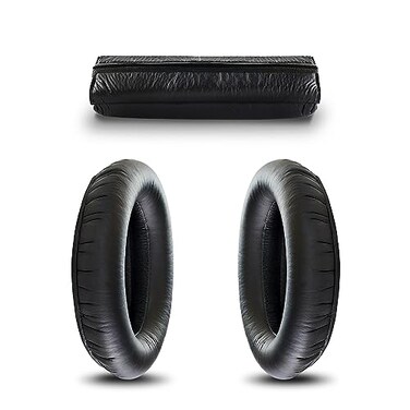 SCROY Pads Compatible with Sennheiser HD280 Earpads and Headband Pad Kit Replacement for HD 280 PRO HMD280 Ear Pads Headphones Cushion Padding Black