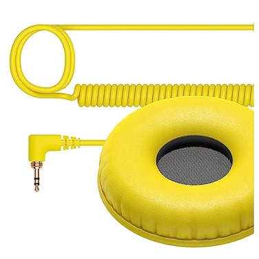 Pioneer DJ HCCP08Y CUE1 Series Ear Pads and Coiled Cord Yellow