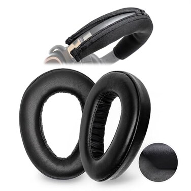 Voarmaks Lambskin Ear Pads Cushion Headband Protective Cover Refresh Kit Compatible with Sennheiser PXC480 PXC550PXC 550IIMB660 UCMB 660 MC Headphone Replacement Earpads