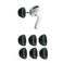 Comply Memory Foam Replacement Earbud Tips for Apple AirPods Pro 1 2 Ultimate Comfort Secure Fit Superior Noise Isolation Anti Slip Prevent From Falling Out Black Large 3 Pairs