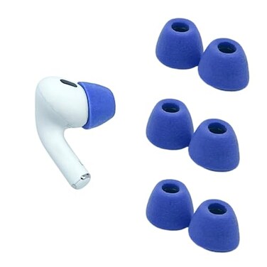 Comply Memory Foam Replacement Earbud Tips for Apple AirPods Pro 1 2 Ultimate Comfort Secure Fit Superior Noise Isolation Anti Slip Prevent from Falling Out Blue SML 3 Pairs
