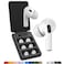 AutoLine Pro Foam Masters UltraPremium Memory Foam Ear Tips for AirPods Pro 1st 2nd Gen 3 Pairs New Ver Secure Fit Super Comfort Better Noise Cancel Replacement Buds Medium White
