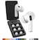 AutoLine Pro Foam Masters UltraPremium Memory Foam Ear Tips for AirPods Pro 1st 2nd Gen 3 Pairs New Ver Secure Fit Super Comfort Better Noise Cancel Replacement Buds Medium White