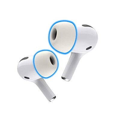 AutoLine Pro Foam Masters Memory Foam Ear Tips for AirPods Pro 1st 2nd Gen Comfortable Secure Better Noise Cancellation Version 30 Replacement Buds Large 3 Pairs White