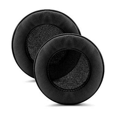 Brainwavz XL Large Replacement Memory Foam Earpads Suitable for Many Other Large Over The Ear Headphones Sennheiser AKG HifiMan ATH Philips Fostex Sony Black Pleather