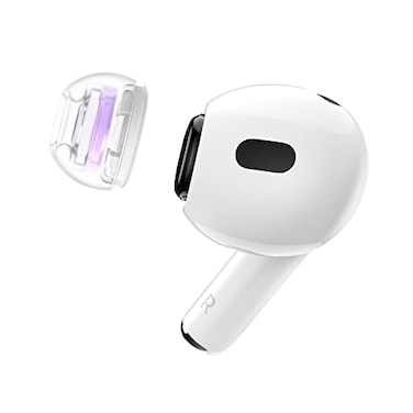 SpinFit SuperFine for AirPods Pro Gen 1 2 SS Medical Grade Silicone Patented Replacement Ear Tips and Adapters for Supreme Comfort one PairEar Tips Installed