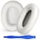 Aurivor Replacement Ear Pads Cushions for Sony XM5 Noise Canceling Headphones Premium WH1000XM5 Earpads Covers with Soft Protein Leather Optimized Memory Foam Silver