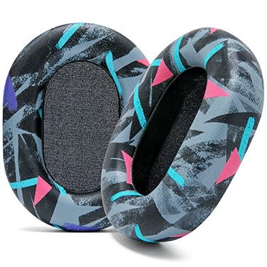 WC PadZ XM5 Thick Earpads by Wicked Cushions for Sony WH1000XM5 Headphones Soft PU Leather Extra Thick NoiseIsolating Memory Foam 90s Black