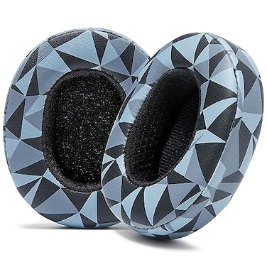 WC PadZ Crusher Evo Upgraded Earpads for Skullcandy Crusher Evo Crusher Wireless Hesh ANC More Made by Wicked Cushions Enhanced Comfort Sound Isolation Geo Grey