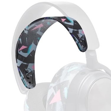 WC HeadbandZ Arctis Nova Upgraded Silicone Headband for Arctis Nova Headsets by Wicked Cushions Enhanced Flexibility Comfort and Style with Matching Earpad Designs 90s Black
