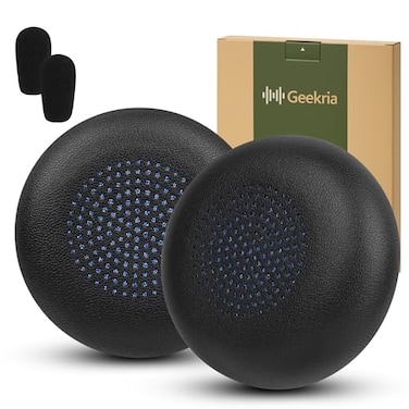 Geekria QuickFit Replacement Ear Pads Compatible with Anker Powerconf H700 H500 Headphones Ear Cushions Black