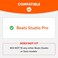WC SweatZ Studio Pro Patented Protective Silicone Earpad Covers for Beats Studio Pro Made by Wicked Cushions Sweatproof Easily Washable 90s Black