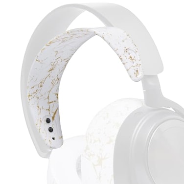 WC HeadbandZ Arctis Nova Upgraded Silicone Headband for Arctis Nova Headsets by Wicked Cushions Enhanced Flexibility Comfort and Style with Matching Earpad Designs Gold Marble