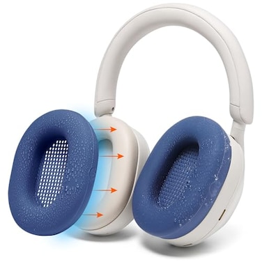 WC SweatZ XM5 Patented Earpad Sweat Covers for Sony WH1000XM5 by Wicked Cushions Full 360 Earpad Protection Sweatproof Easily Washable Blue