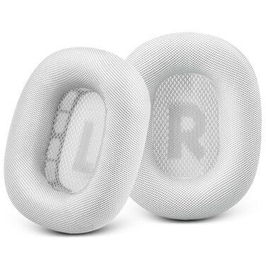 GEVO Upgraded Ear Cushions Replacement Earpads for AirPods Max 1 2 Headphones Protein Leather Ear Pads Ear Covers Cups with Memory Foam and Magnet for AirPods Max 1 2 Silver