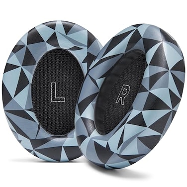 WC PadZ QC Ultra Upgraded Replacement Earpads Compatible with Bose QuietComfort Ultra Gen 1 Gen 2 by Wicked Cushions Enhanced Comfort Thickness Durability Geo Grey