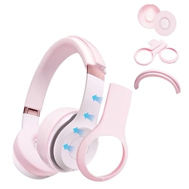Adhiper 3 in 1 Solo 4 Silicone Case Cover SetAntiScratch Ear PadShellHeadband Cover for Beats Solo 4 HeadphoneSoft Silicone Protector AccessoriePink
