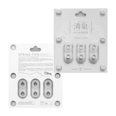 MOONDROP Spring Tips Silicone Eartips for Nozzle Diameter from 48mm64mm Acoustic waveguide Double Support Structure Silicone Earphone EarTips 3pairs M3pairs