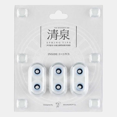MOONDROP Spring Tips Silicone Eartips for Nozzle Diameter from 48mm64mm Acoustic waveguide Double Support Structure Silicone Earphone EarTips 3pairs L3pairs
