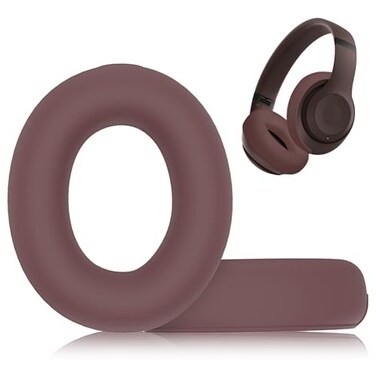 Adhiper Sweat Ear Covers for Beats Studio Pro Headphones Silicone Case Accessories Washable Sweat Proof Ear Pads Brown