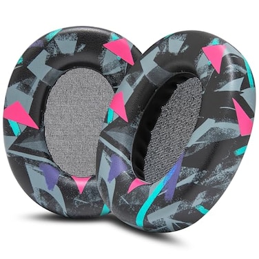 WC PadZ Crusher ANC 2 Premium Replacement Earpads for Skullcandy Crusher ANC 2 OverEar Headphones by Wicked Cushions Enhanced Comfort Sound Isolation 90s Black