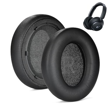 HoneTeek Soundcore Q45 Replacement Earpads for Anker Space Q45 Headphones Ears Cushion Foam Cover with Protein Softer Leather and Memory Foam Black
