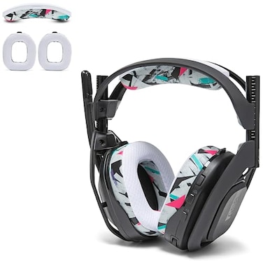 WC Mod Kit A50 Cooling Gel Earpads Headband Replacement for Astro A50 Gen 4 Gen 5 A50X by Wicked Cushions Enhanced Comfort Cooling Durability 90s White