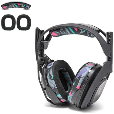 WC Mod Kit A50 Cooling Gel Earpads Headband Replacement for Astro A50 Gen 4 Gen 5 A50X by Wicked Cushions Enhanced Comfort Cooling Durability 90s Black
