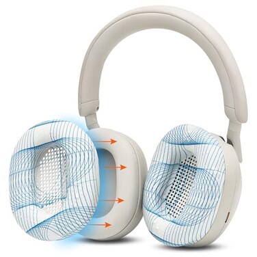 WC SweatZ XM5 Patented Earpad Sweat Covers for Sony WH1000XM5 by Wicked Cushions Full 360 Earpad Protection Sweatproof Easily Washable Ivory Tide
