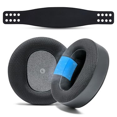 WC Mod Kit for Maxwell Gen 1 Cooling Gel Earpads Silicone Headband Compatible with Audeze Maxwell for Xbox PS5 Gen 1 by Wicked Cushions Enhanced Comfort Cooling Black