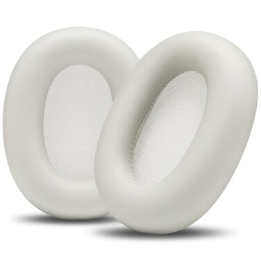 WC PadZ XM6 Premium Replacement Earpads Compatible with Sony WH1000XM6 Headphones by Wicked Cushions Enhanced Comfort Durable PU Leather Sound Isolation Platinum Silver