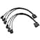 SDTC Tech Molex to Fan Power Splitter Cable 2 Pack 4Pin IDE to 3X 4Pin Fan Connector Black Sleeved Y Type Extension Power Cable Compatible with 3Pin4Pin PC Case Fans 27 cm 105 inch
